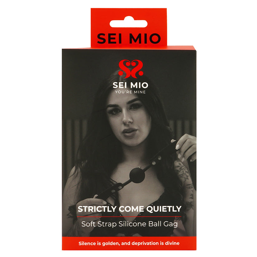 SEI MIO Strictly Come Quietly Soft Strap Silicone Ball Gag