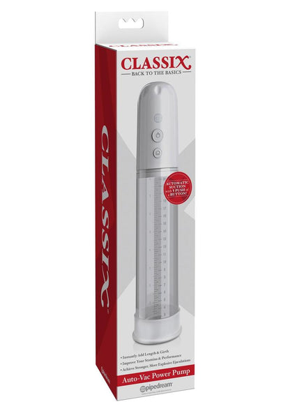 Penis Pump - Classix Auto-Vac Power Pump Penis Enlargement System - White