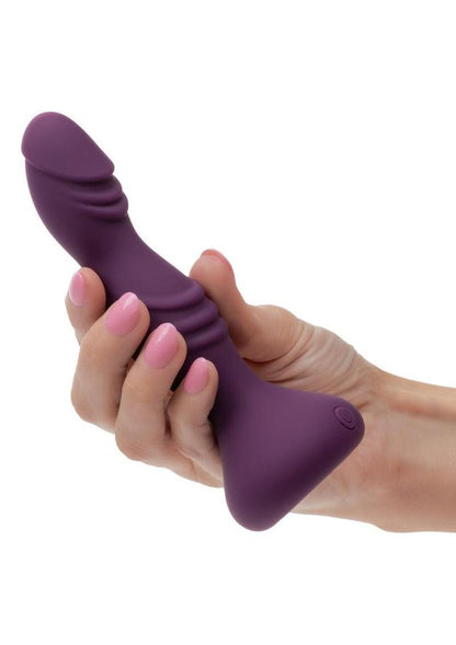 Deep Stud Rechargeable Silicone Reverberating Probe - Purple
