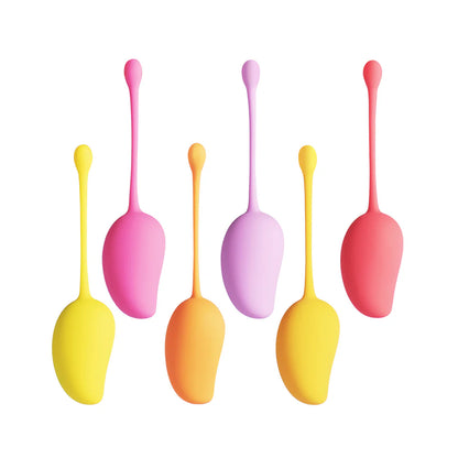 Honey Play Box Mango Tropical Weighted Kegel Ball 6-Piece Exercise Set Assorted Color