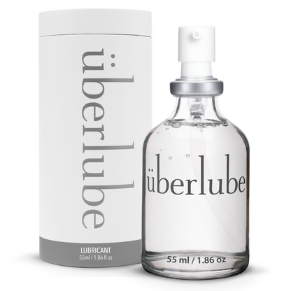 überlube lubricant bottle and packaging on a white background